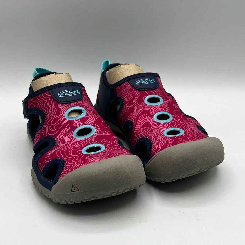 KEEN Kids Stingray Blue Depths Festival Fuchsia Waterproof‎ Sandals Size 13